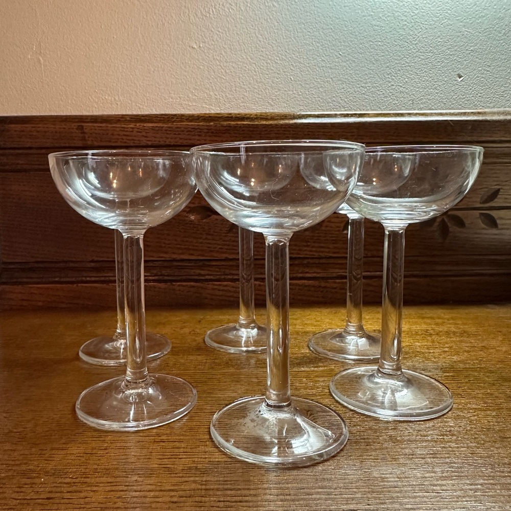 Set of 6 Mini Champagne Coupe Wine Glasses